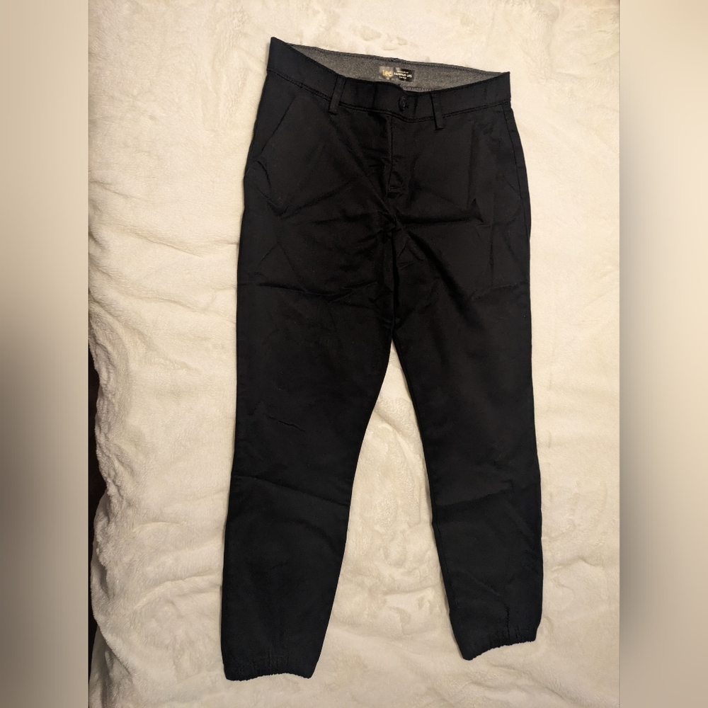 Lee Black Regular Fit Tapered Leg Mid Rise Jeans